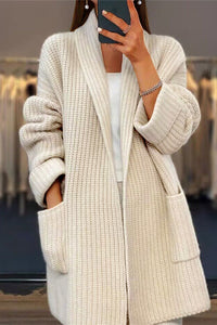 Cosy Oversized Knit Cardigan with Front Pockets