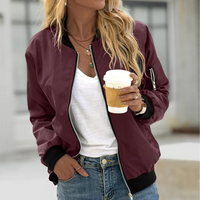 Classic Light Bomber Jacket with Zip Pockets