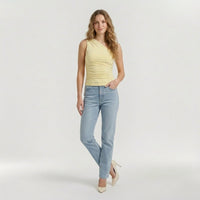 Fitted One Shoulder Top with Ruched Detail