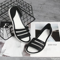 Flat Strappy Sandals with Open Toe and Cushioned Sole