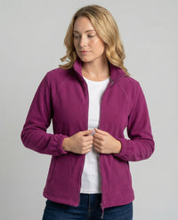 Full Zip Fleece Jacket with Stand Collar and Side Pockets