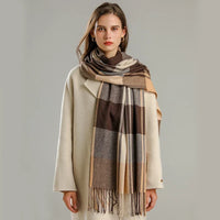 Heritage Check Scarf with Fringe Trim