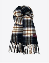 Heritage Check Scarf with Tassel Fringe