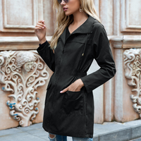 Hooded Lightweight Rain Jacket with Elasticated Waist