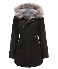 Hooded Parka with Faux Fur Trim and Fleece Lining
