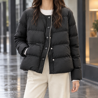 Lightweight Quilted Puffer Jacket with Contrast Trim Detail