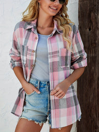 Relaxed Plaid Flannel Shacket with Chest Pocket