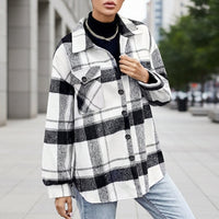 Relaxed Plaid Flannel Shacket with Chest Pockets