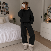 Snug Fleece Lined Hoodie and Jogger Two Piece Set