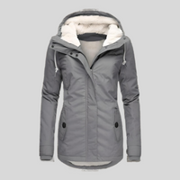 Warm Hooded Winter Jacket with Sherpa Lining